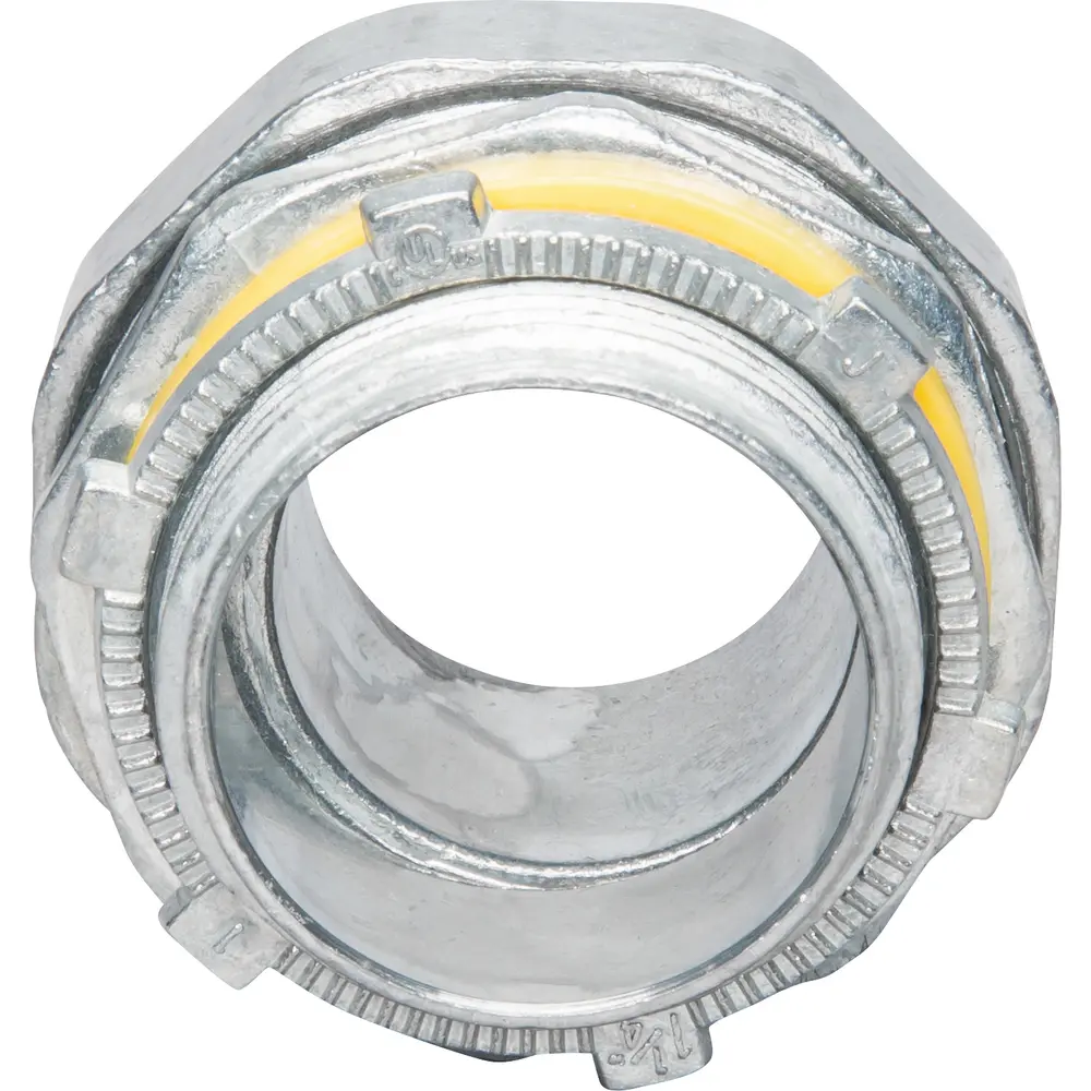 1-1/2" Steel-Zinc Liquid Tight Straight Fitting