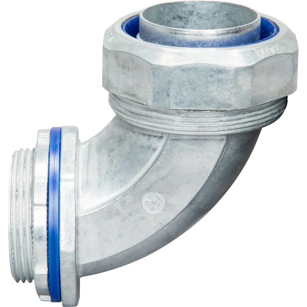 1-1/4" 90° Steel-Zinc Liquid Tight Fitting 3 1-1/4" 90° Steel-Zinc Liquid Tight Fitting