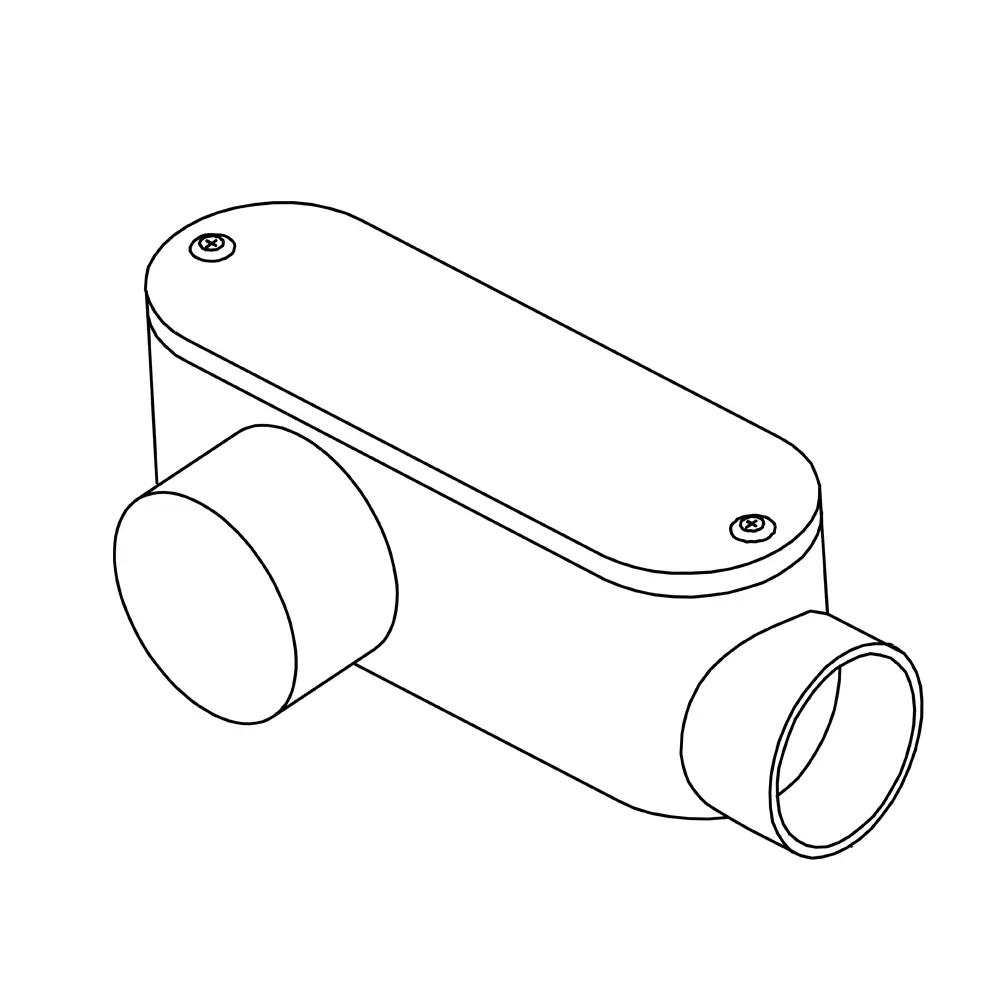 1-1/4 in. LL, PVC Conduit Body 3 1-1/4 in. LL, PVC Conduit Body