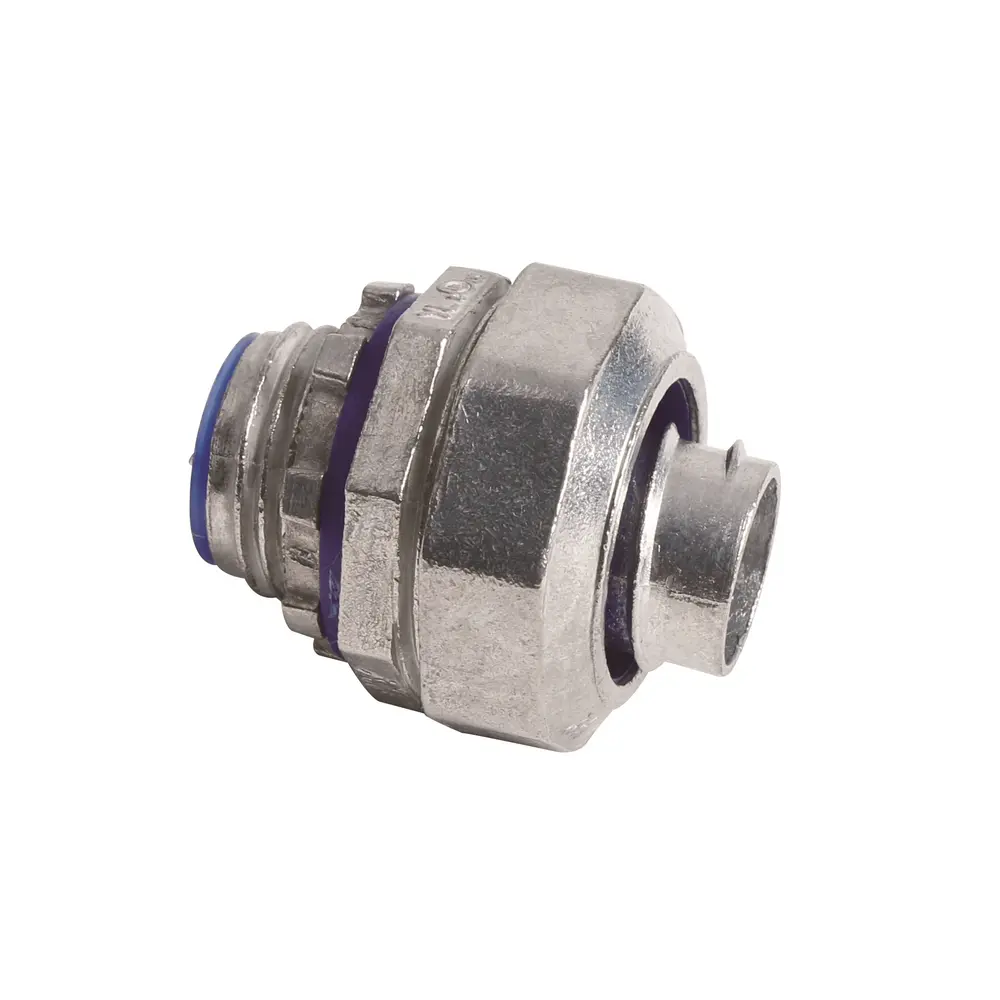 1-1/4" Steel-Zinc Liquid Tight Straight Fitting, Insulated