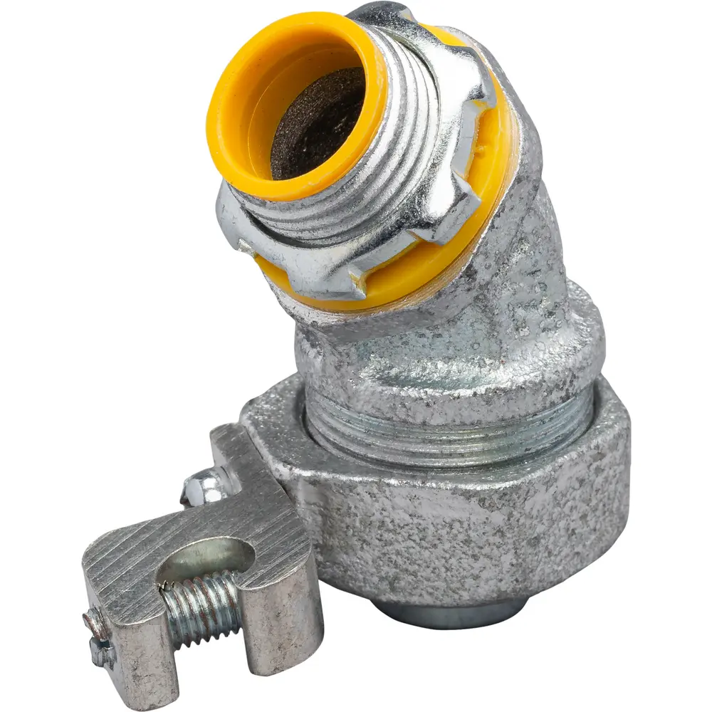 1/2" 45° Liquid Tight Connector w/ Aluminum Lug