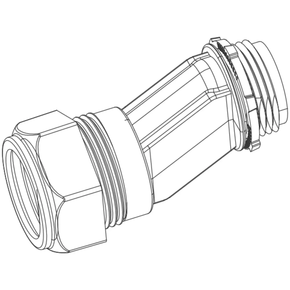 1/2" EMT to Box Offset Connector, Compression