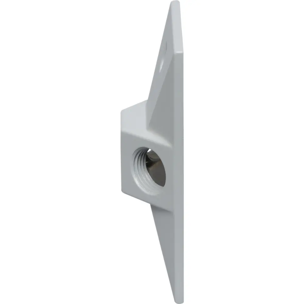 1/2 in. 3-Hole Single-Gang Weatherproof Rectangular Lamp Holder, Gray 3 1/2 in. 3-Hole Single-Gang Weatherproof Rectangular Lamp Holder, Gray