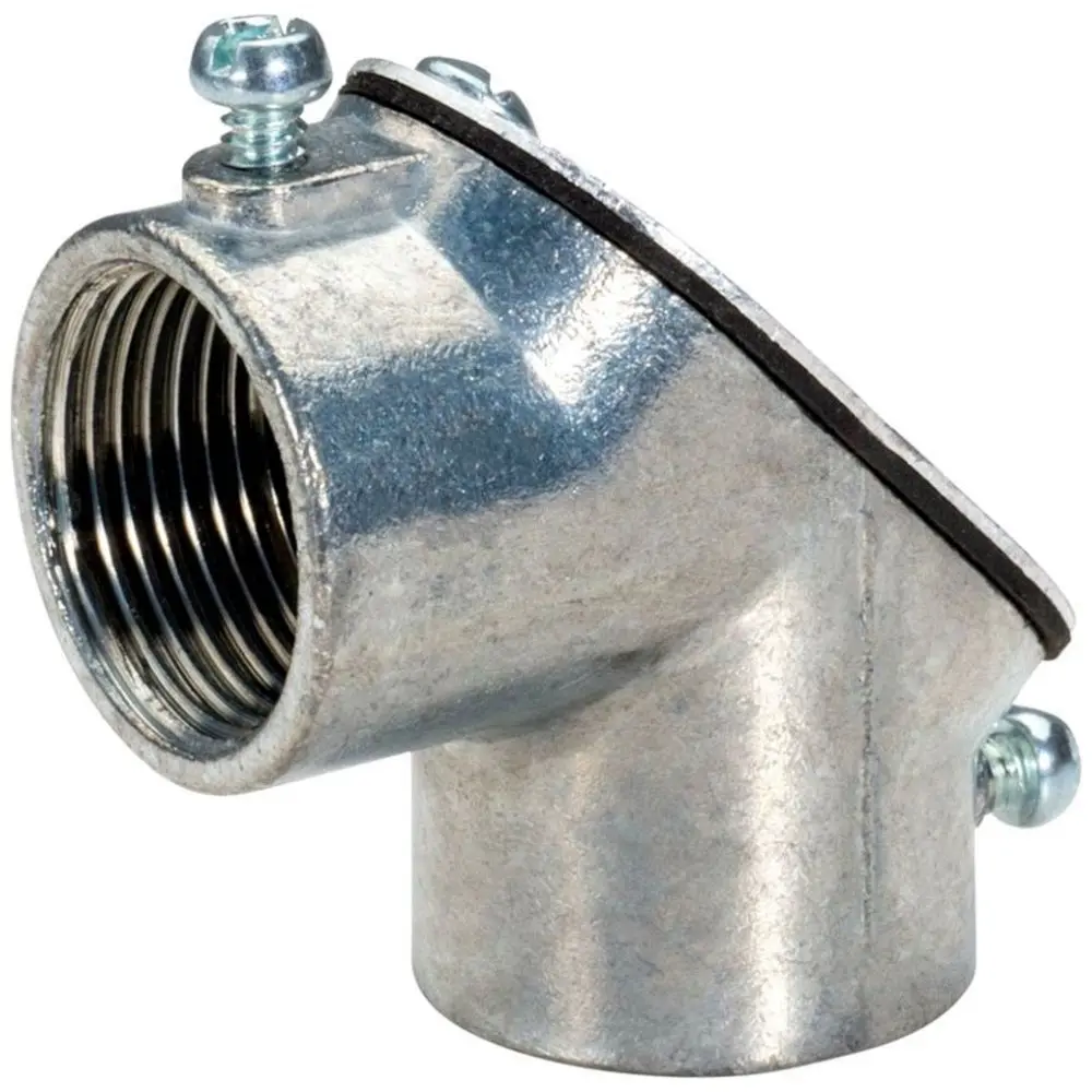 1/2 in. 90° Rigid to EMT Pulling Elbow, Zinc Die-Cast
