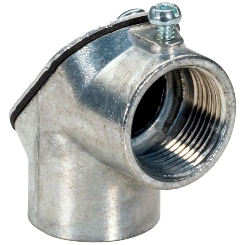 1/2 in. 90° Rigid to EMT Pulling Elbow, Zinc Die-Cast