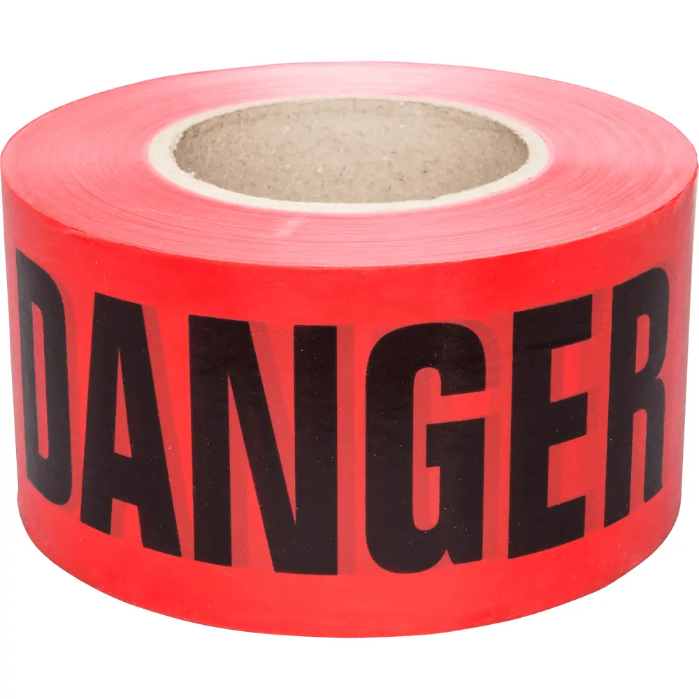 3" x 1000' Scotch® Barricade Tape 357, Red