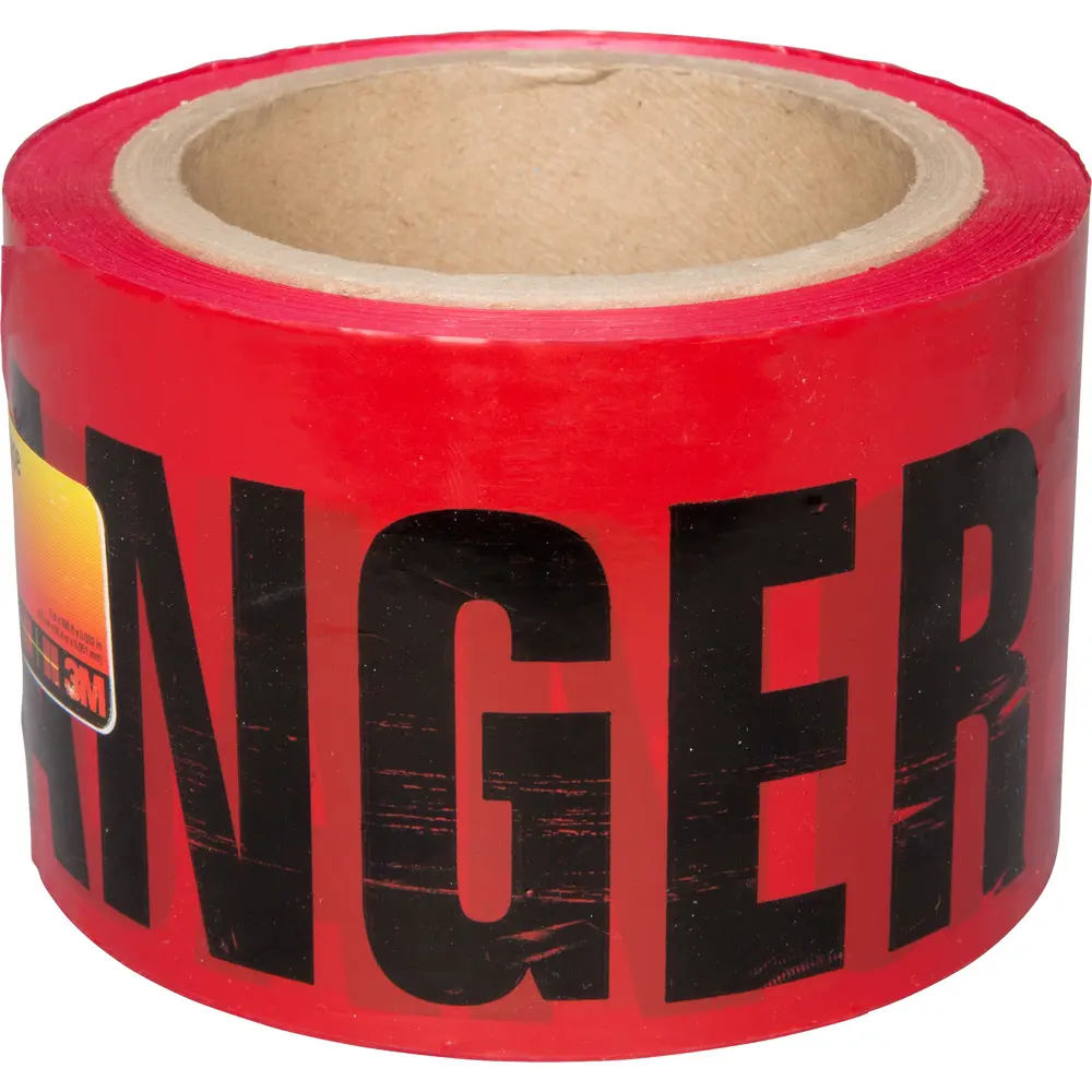 3" x 300' Scotch® Barricade Tape 356, DANGER, Red