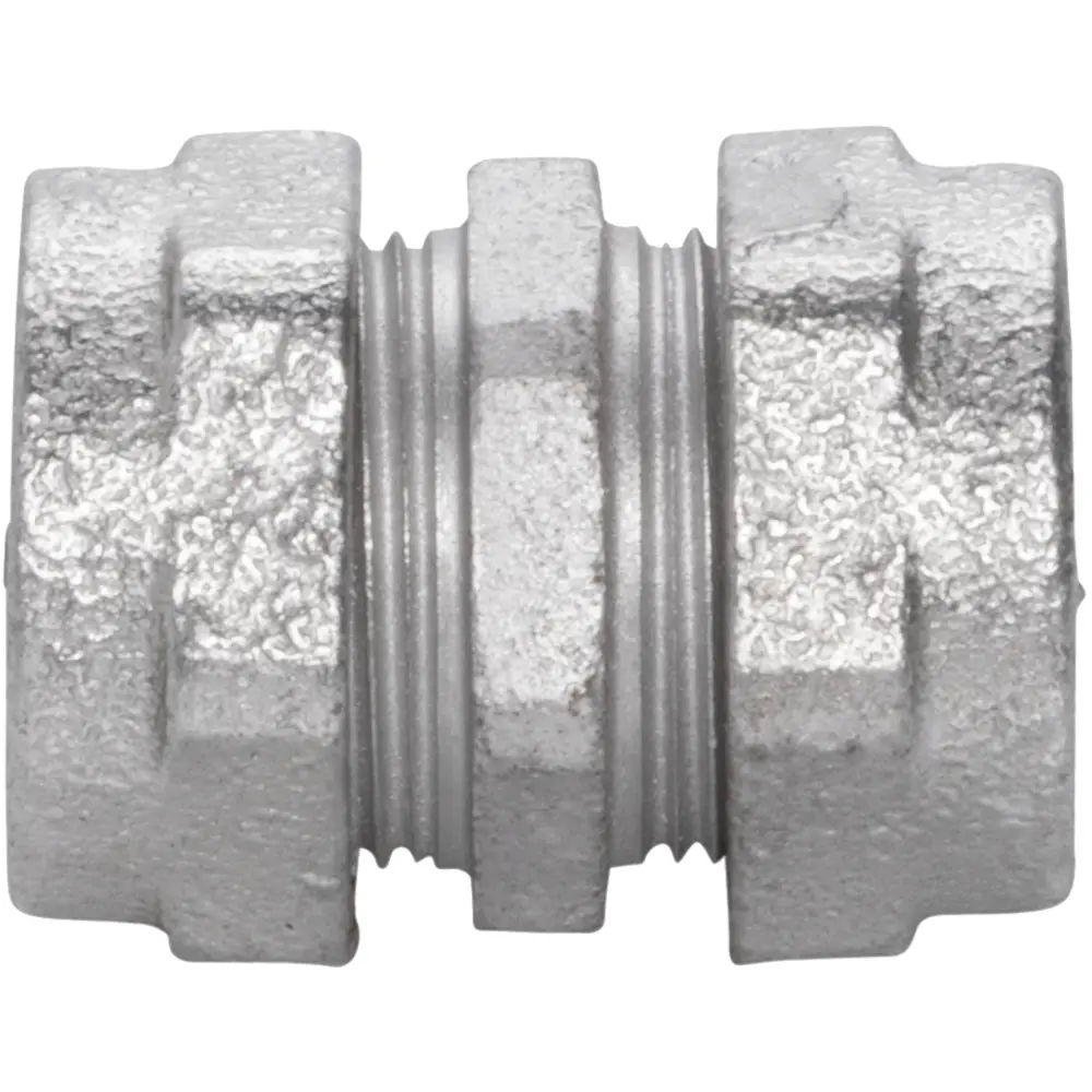 1/2" Rigid Compression Coupling, Malleable Iron