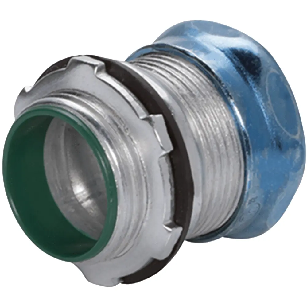 1/2" Steel Rain Tight Compression Connector With Insulated Throat