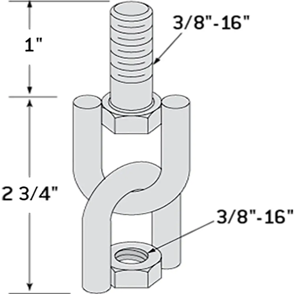 1/2" Swivel Nut Male Female, Steel