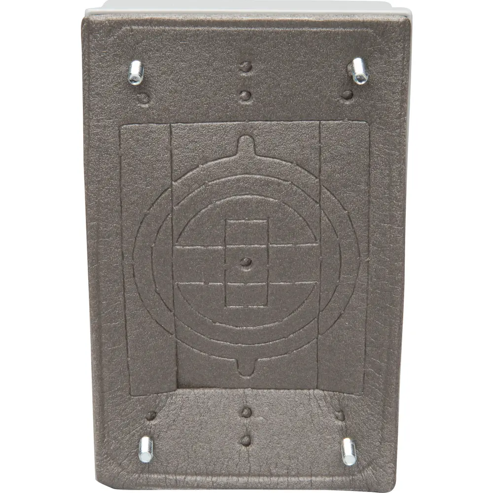 1-3/8" Deep Single-Gang Weatherproof Extension Box, No Hole, Gray
