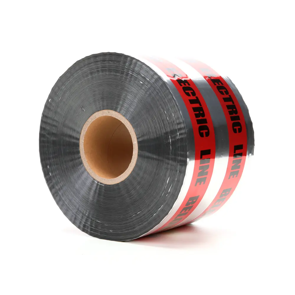 6" x 1000' Scotch® Detectable Buried Barricade Tape 408, Red