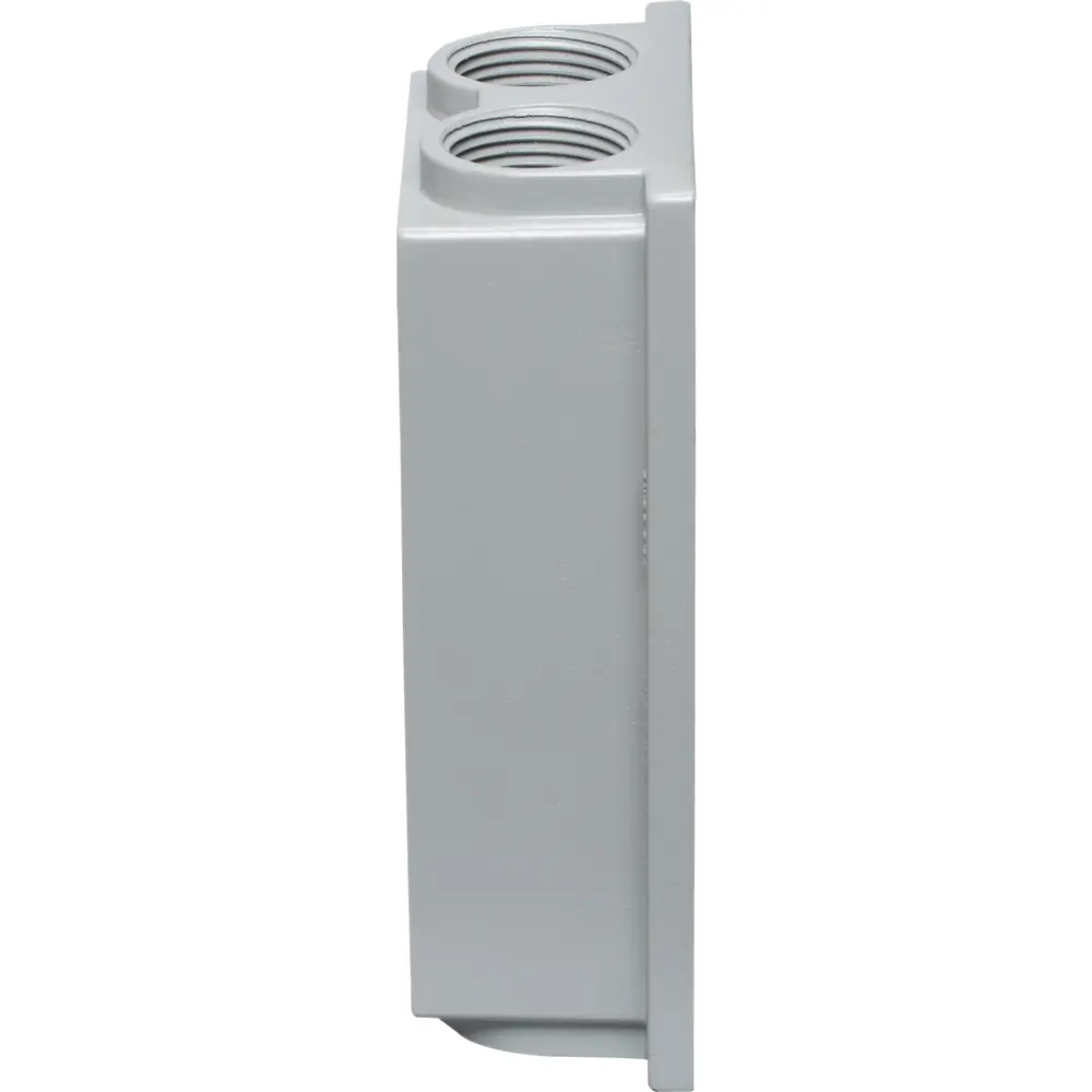 1-9/16" Deep Single-Gang Weatherproof Extension Box (4) 3/4" Hole, Gray