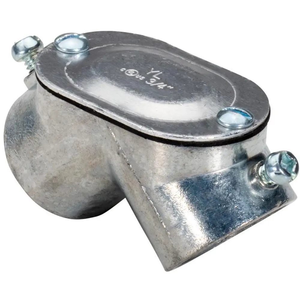 1 in. 90° Rigid to EMT Pulling Elbow, Zinc Die-Cast