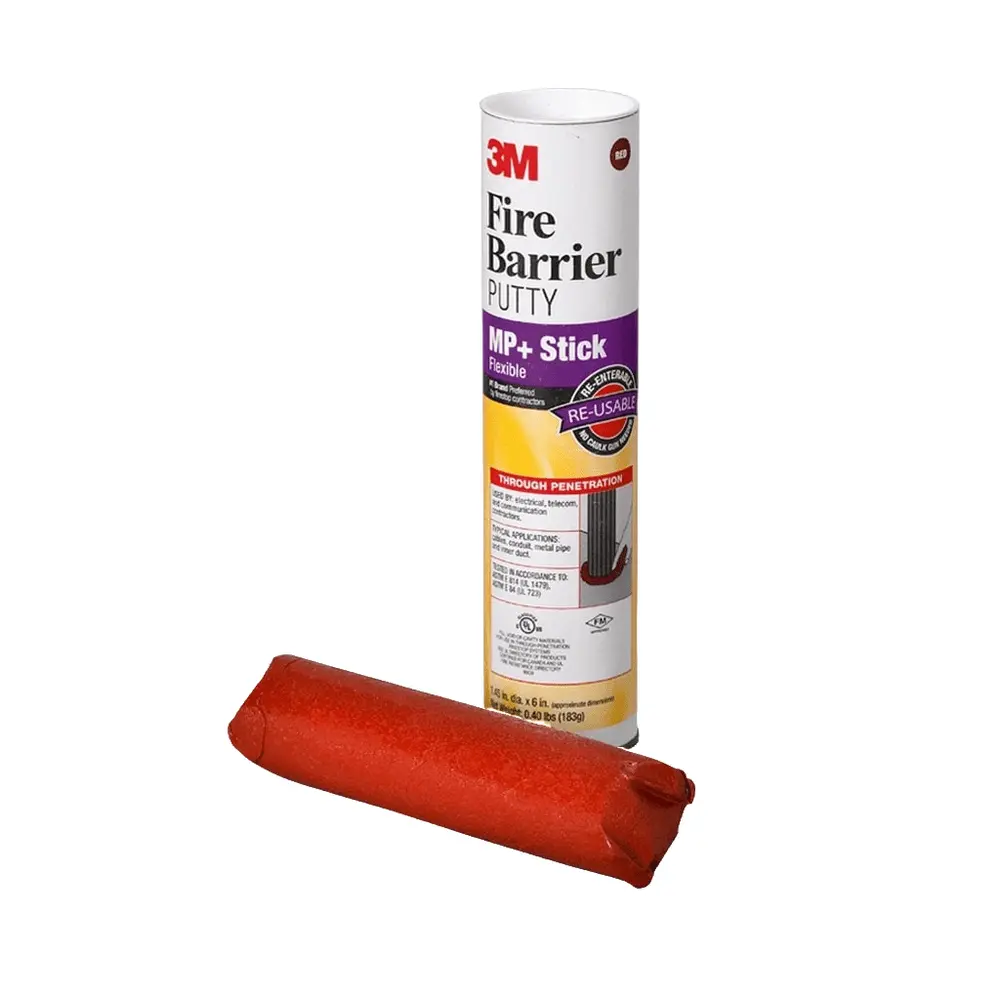 Fire Barrier Moldable Putty Stix MP+, Red, 1.45" x 6"