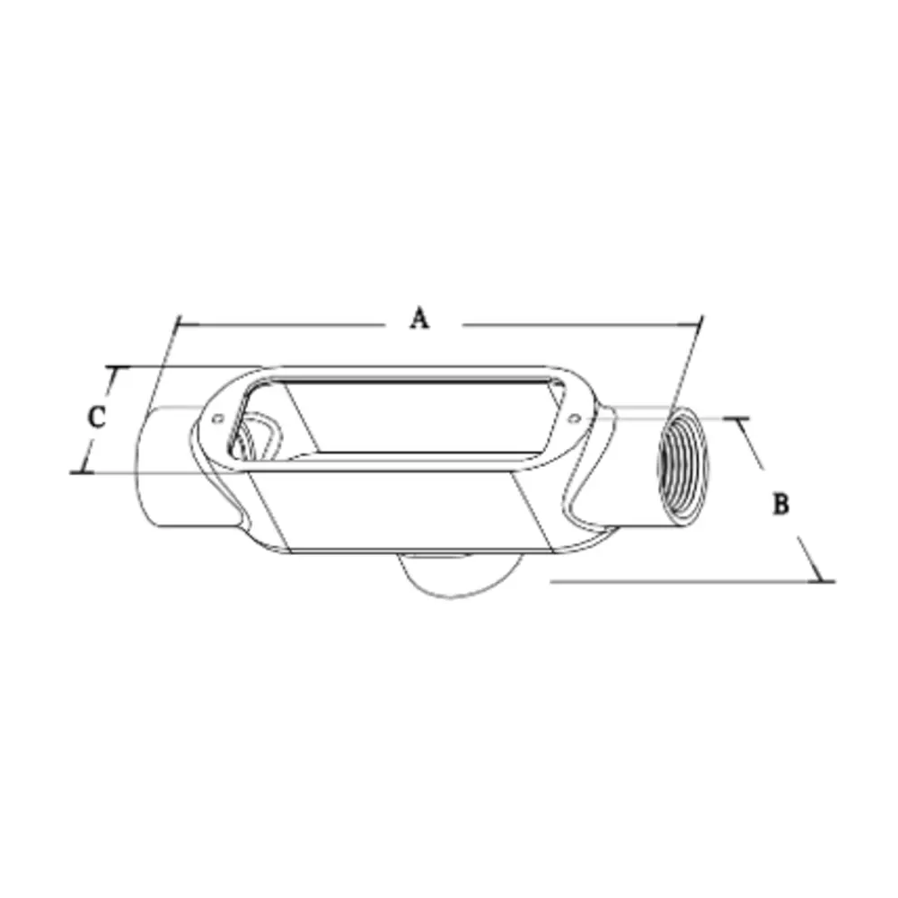 1 in. TB, Conduit Body, Form 5