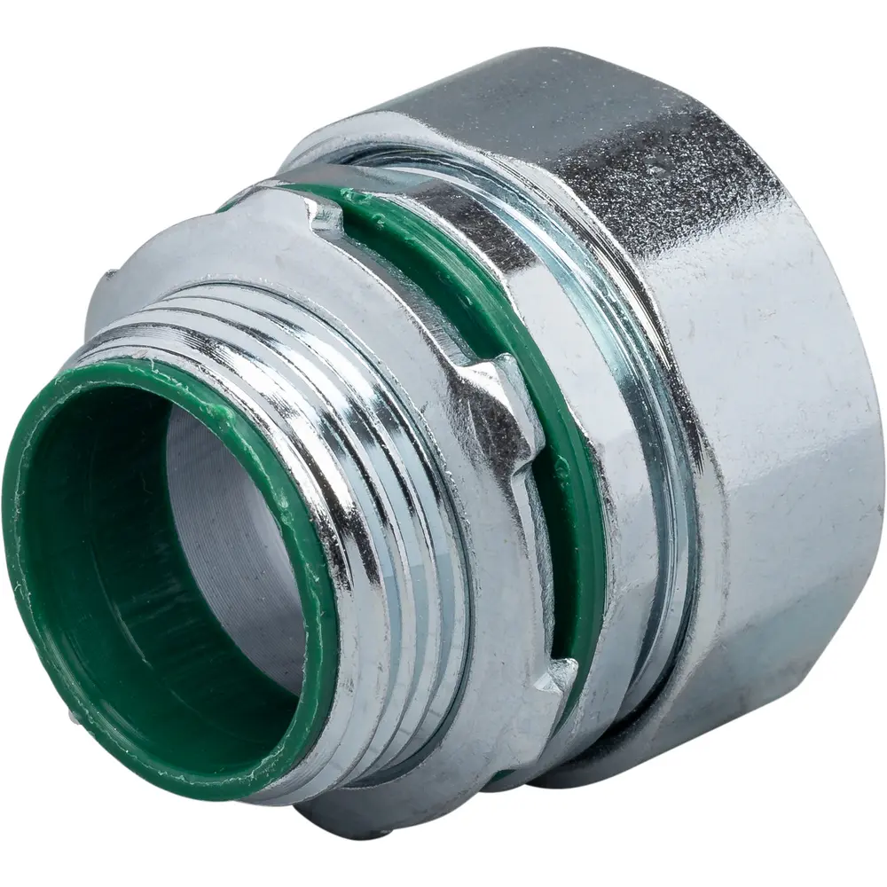 1" Straight Liquid-Tight Connector. Insulated, Steel
