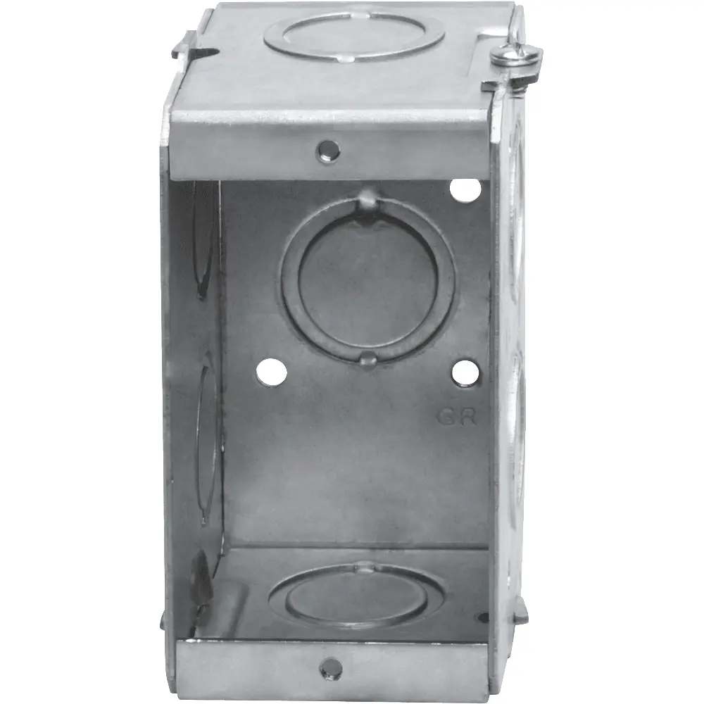 2-1/2" Deep Single-Gang Masonry Box, Gangable