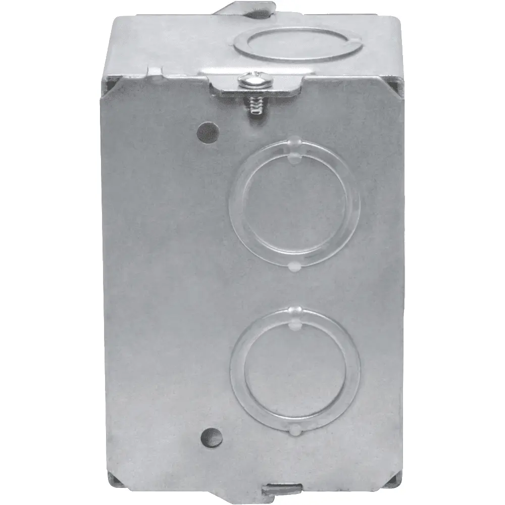 2-1/2" Deep Single-Gang Masonry Box, Gangable