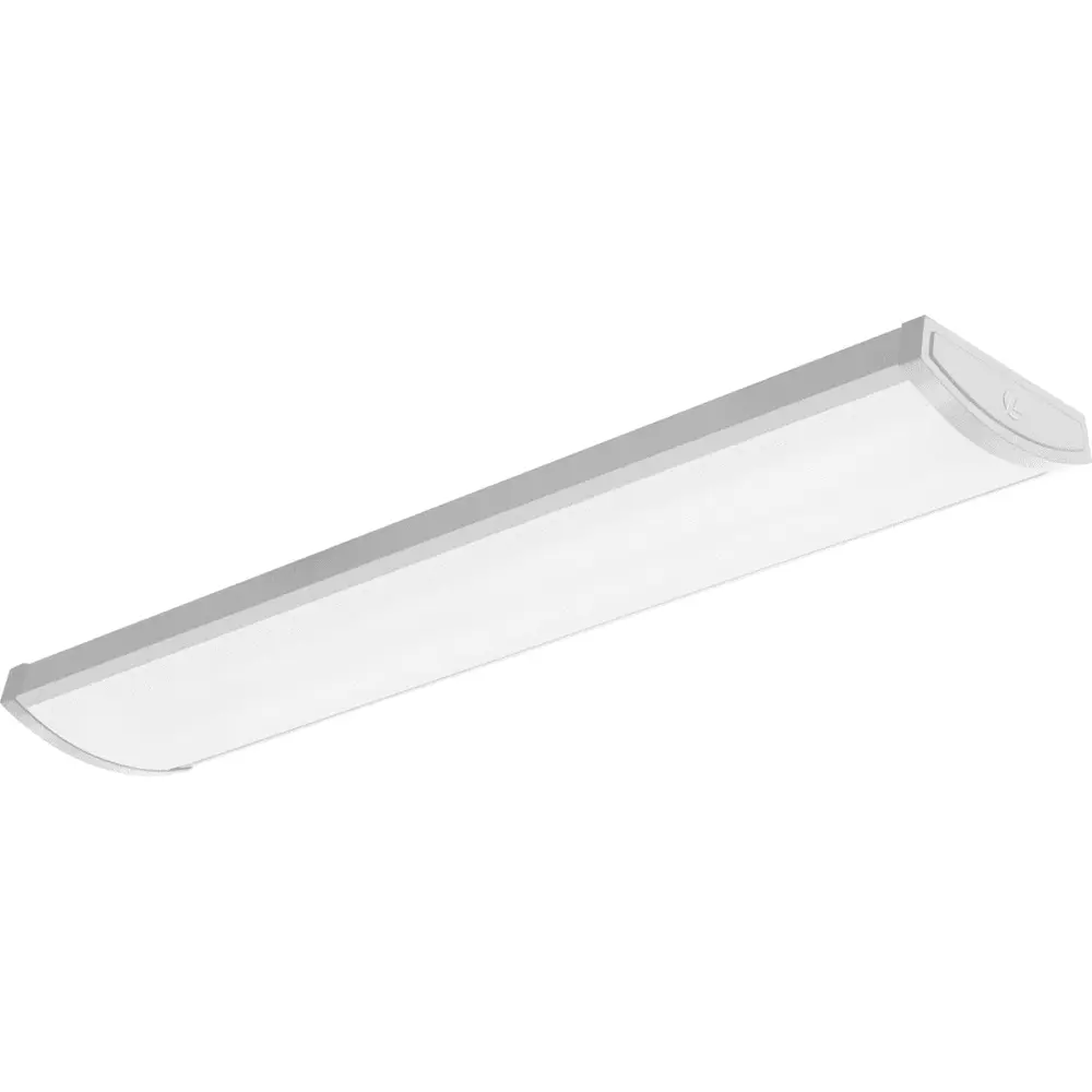120-277 VAC 53.4 W 4 ft. LED Wrap Light Fixture, 4000K, 0-10 V Dimming, White