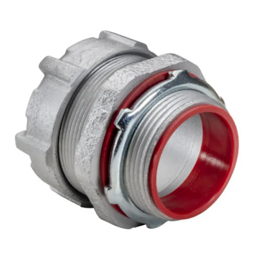 2-1/2" Rigid Compression Connector, Insulated, Malleable Iron