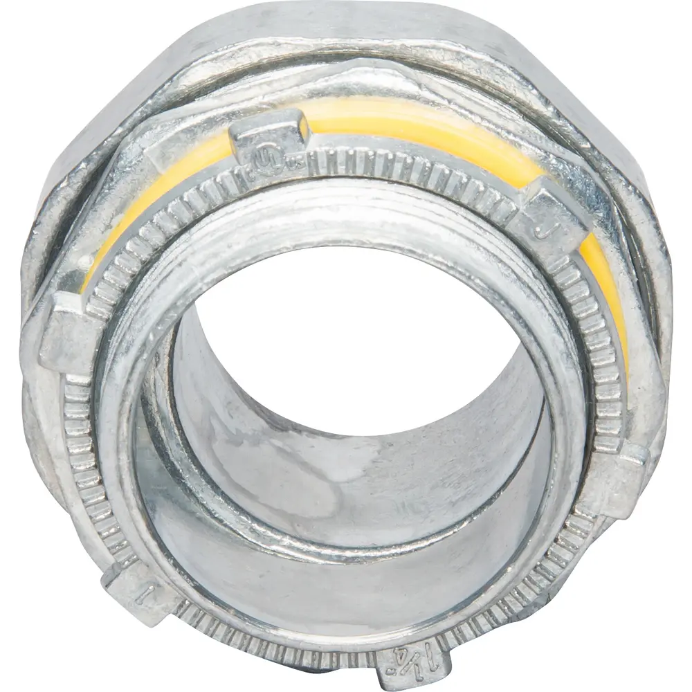 2-1/2" Steel-Zinc Liquid Tight Straight Fitting