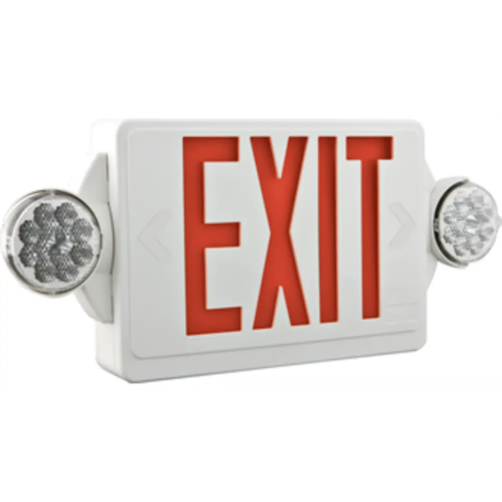 120/277 VAC Quantum® LED Exit/Emergency Light, Red/White 1 120/277 VAC Quantum® LED Exit/Emergency Light, Red/White