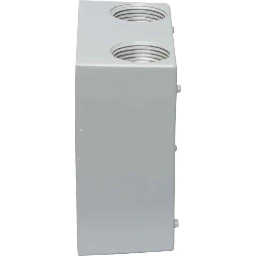 2-3/16" Deep 2-Gang Weatherproof Box, (4) 1" Hole, Gray