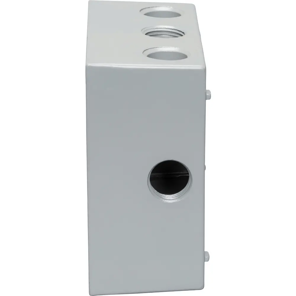 2-3/16" Deep 2-Gang Weatherproof Box, (5) 1/2" Hole, All Sides, Gray