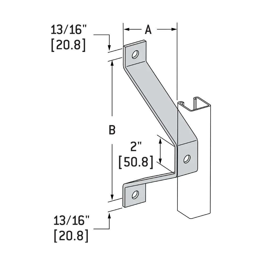 2-3/8" x 6" Ladder Bracket