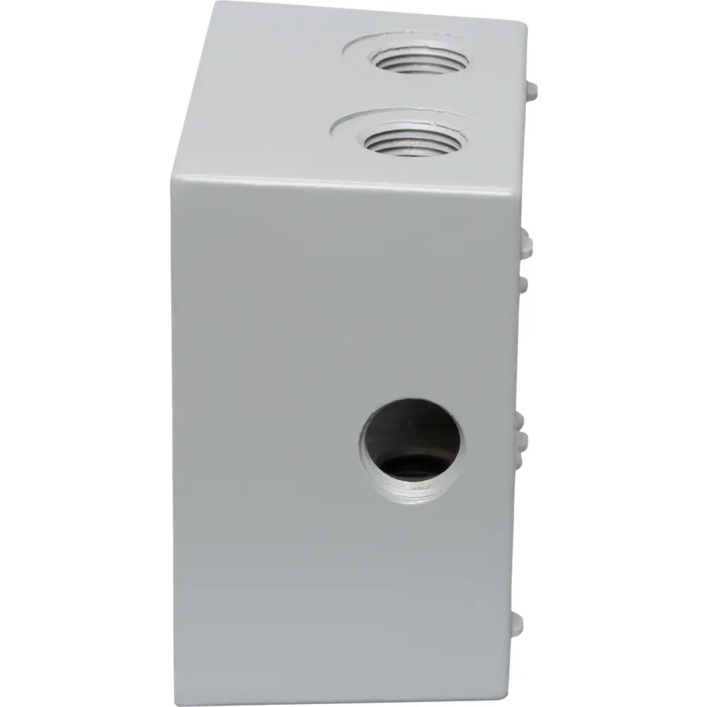 2-5/8" Deep 2-Gang Weatherproof Box, (7) 1/2" Hole, All Sides, Gray 3 2-5/8" Deep 2-Gang Weatherproof Box, (7) 1/2" Hole, All Sides, Gray
