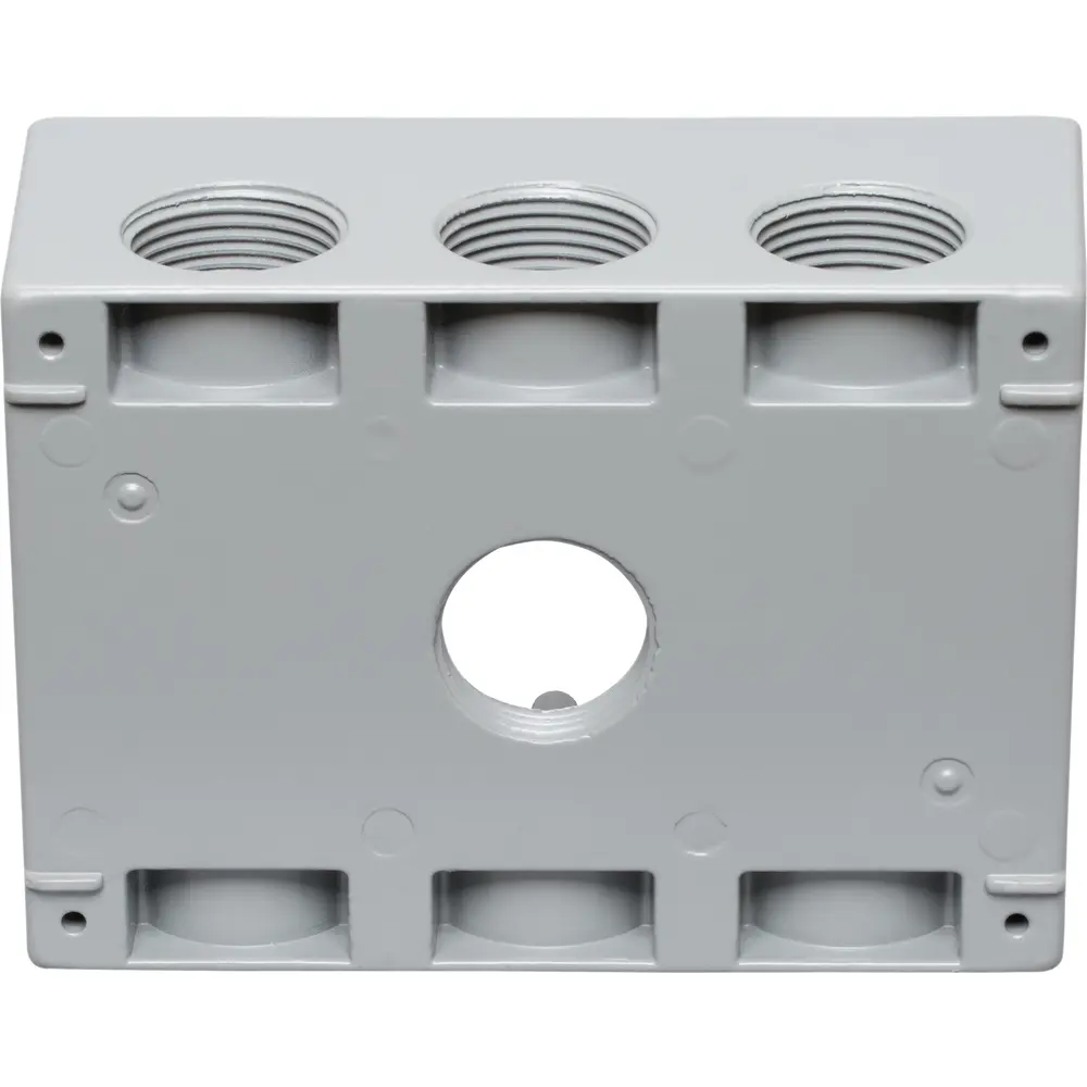 Deep 3-Gang Weatherproof Box (2-5/8" DEEP 7 X 1" HOLE) 1 Deep 3-Gang Weatherproof Box (2-5/8" DEEP 7 X 1" HOLE)