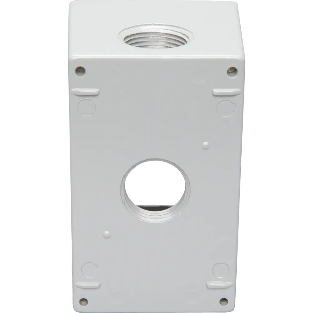 2-5/8" Deep Single-Gang Weatherproof Box (5) 3/4" Hole, All Sides, Gray 1 2-5/8" Deep Single-Gang Weatherproof Box (5) 3/4" Hole, All Sides, Gray