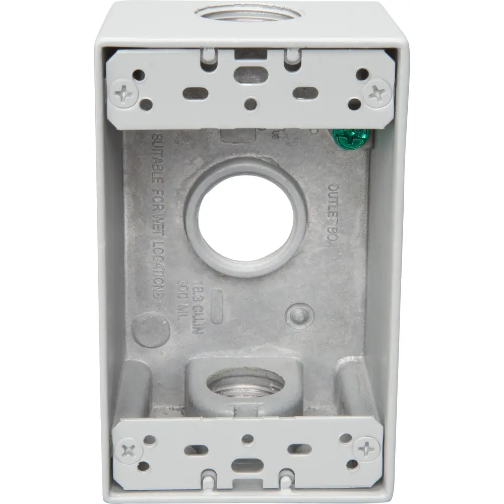 1 Gang Weatherproof Box (DEEP 3 X 3/4" HOLE- GRAY)