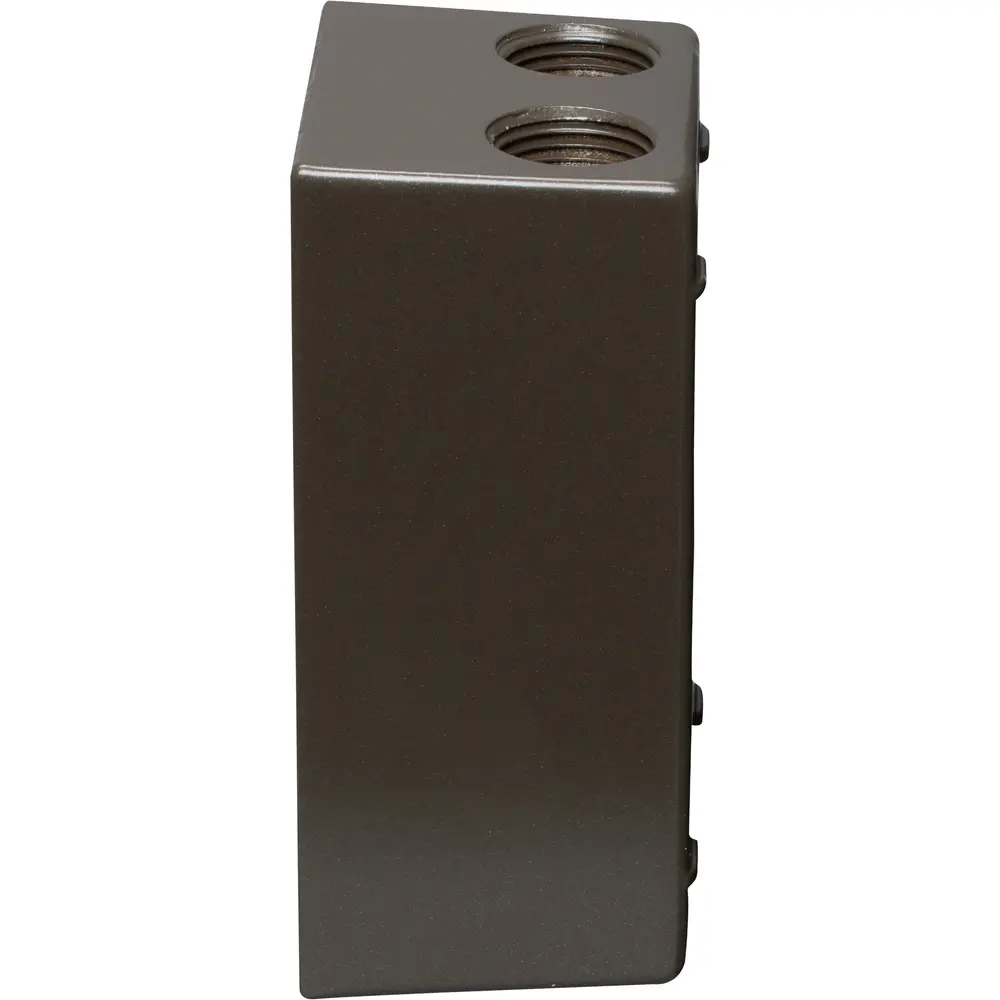 2" Deep Single-Gang Weatherproof Box, (4) 1/2" Hole, Bronze 3 2" Deep Single-Gang Weatherproof Box, (4) 1/2" Hole, Bronze