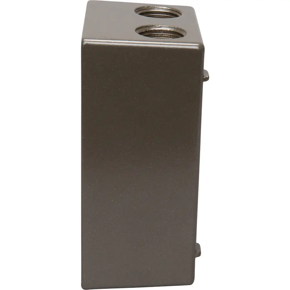 2" Deep Single-Gang Weatherproof Box, (5) 1/2" Hole, Bronze 3 2" Deep Single-Gang Weatherproof Box, (5) 1/2" Hole, Bronze