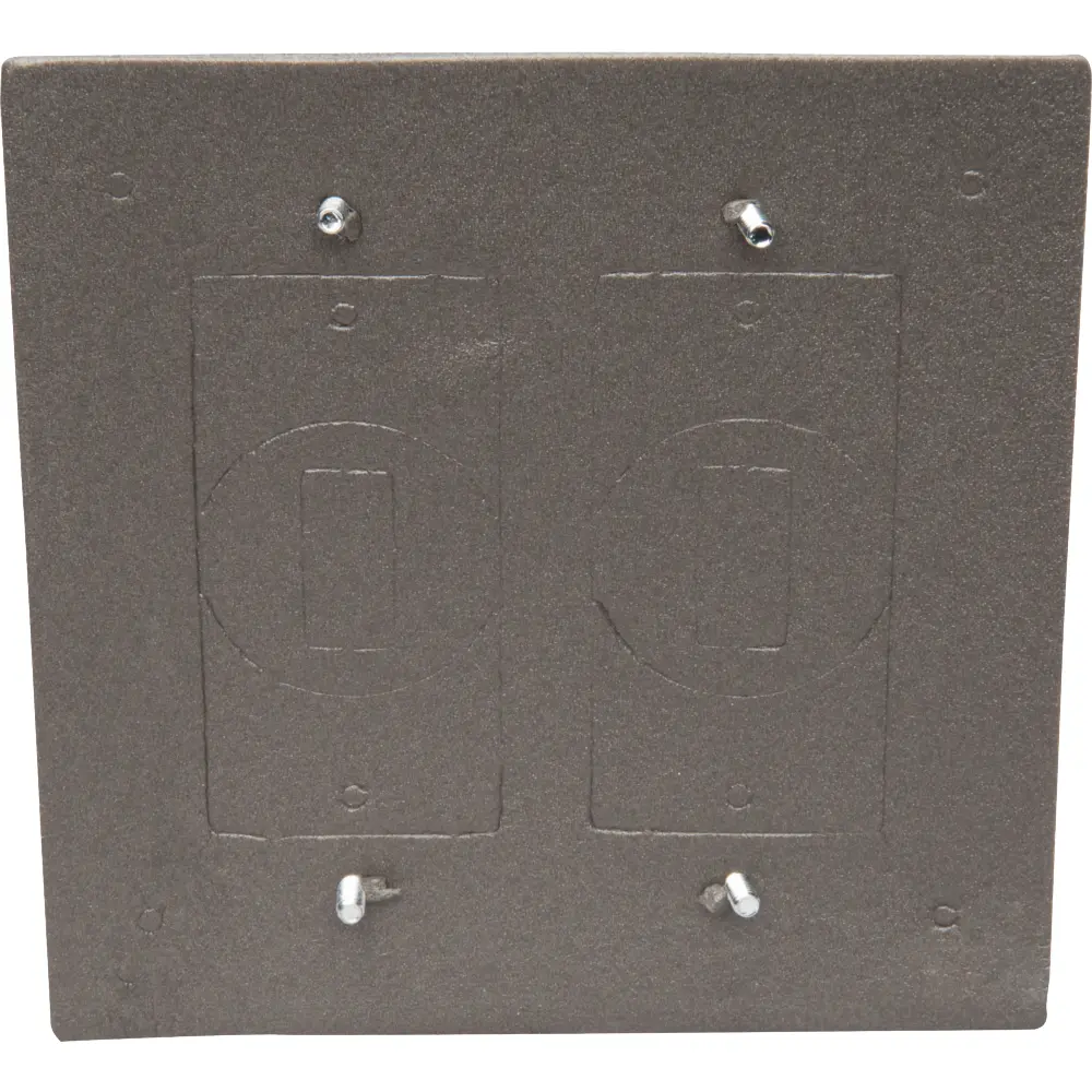 2 Gang Weatherproof Blank Cover, Chrome