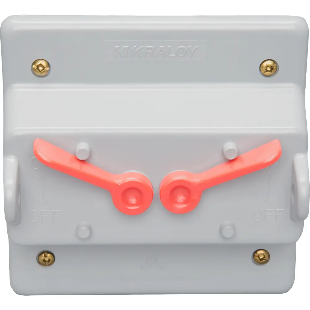 2-Gang Weatherproof Toggle Switch Cover, Gray