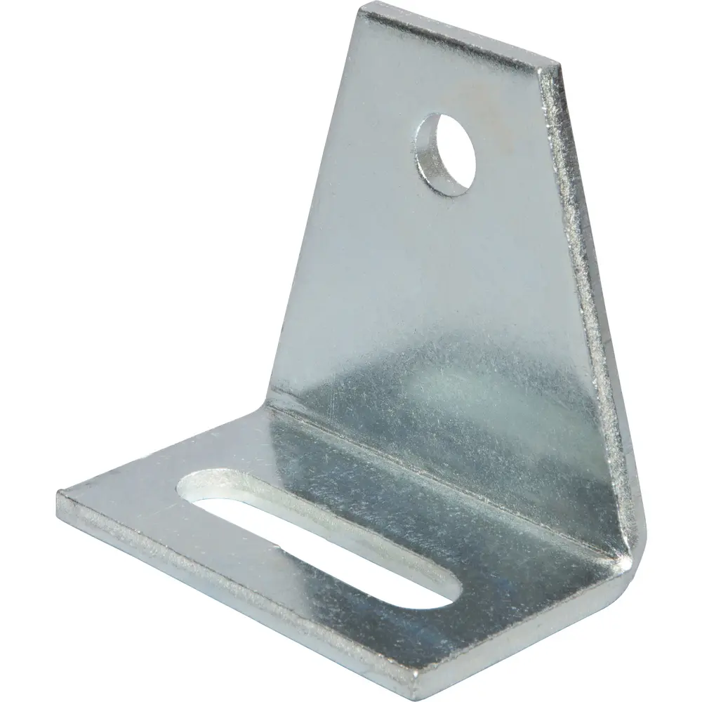 2-Hole Adjustable Gusset Corner Angle Bracket, Electro-Galvanized