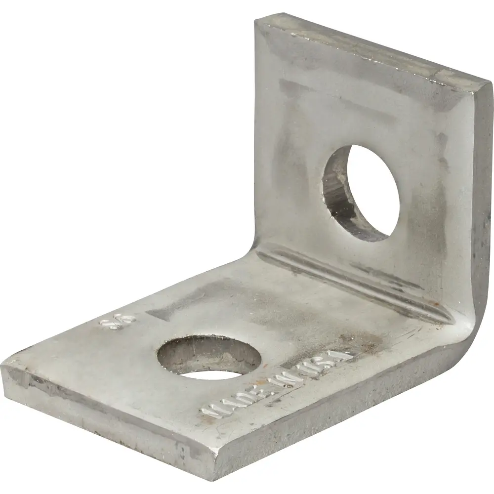 2-Hole Cross Corner Angle Bracket, 316 Stainless Steel 1 2-Hole Cross Corner Angle Bracket, 316 Stainless Steel