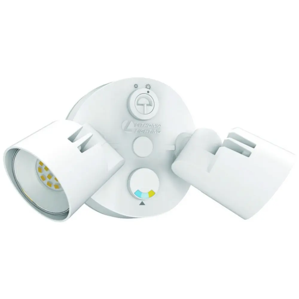 2-Head LED Security Floodlight, Adjustable Lumen, Switchable, 120 VAC, White 1 2-Head LED Security Floodlight, Adjustable Lumen, Switchable, 120 VAC, White
