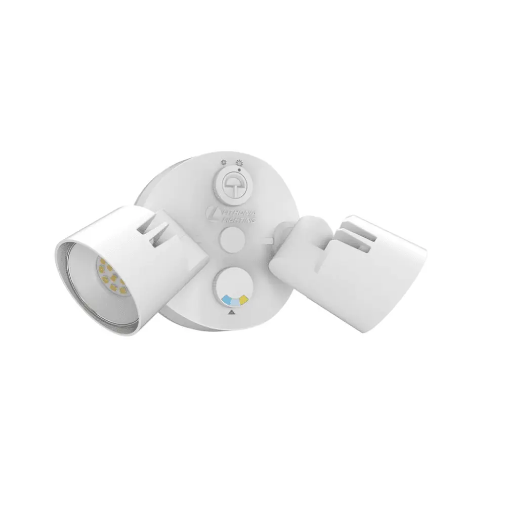 2-Head LED Security Floodlight, Motion Activated, 4000K, 120 VAC, White 1 2-Head LED Security Floodlight, Motion Activated, 4000K, 120 VAC, White