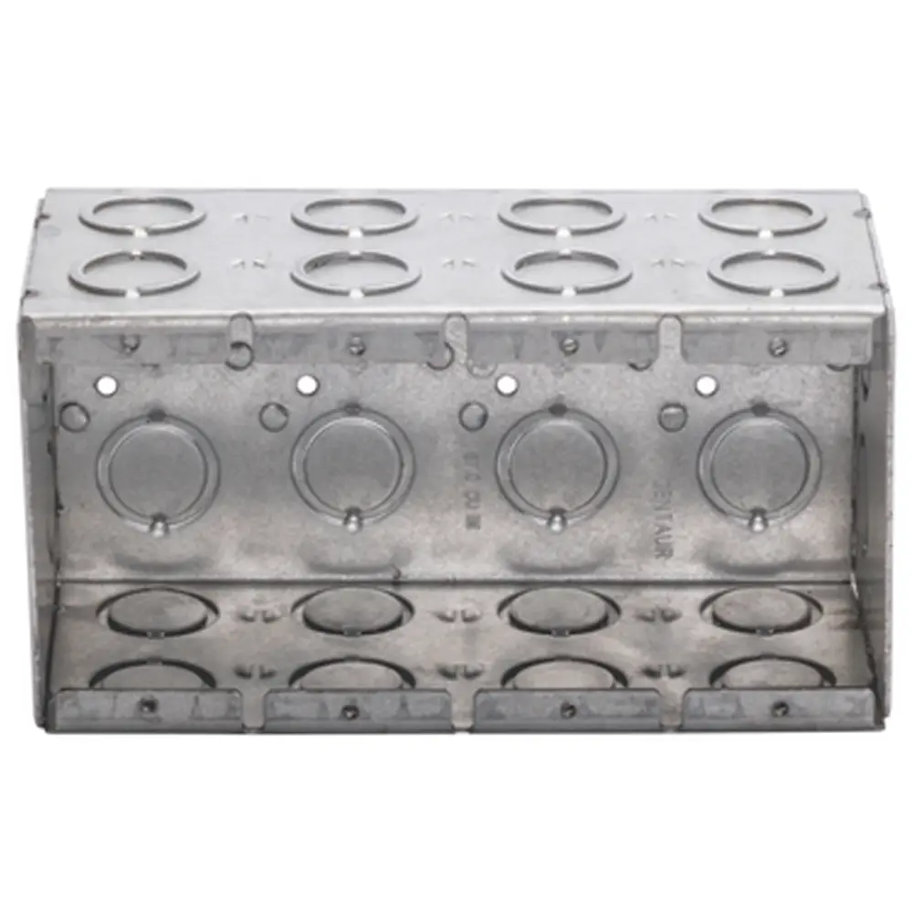 3-1/2" Deep 4-Gang Masonry Box