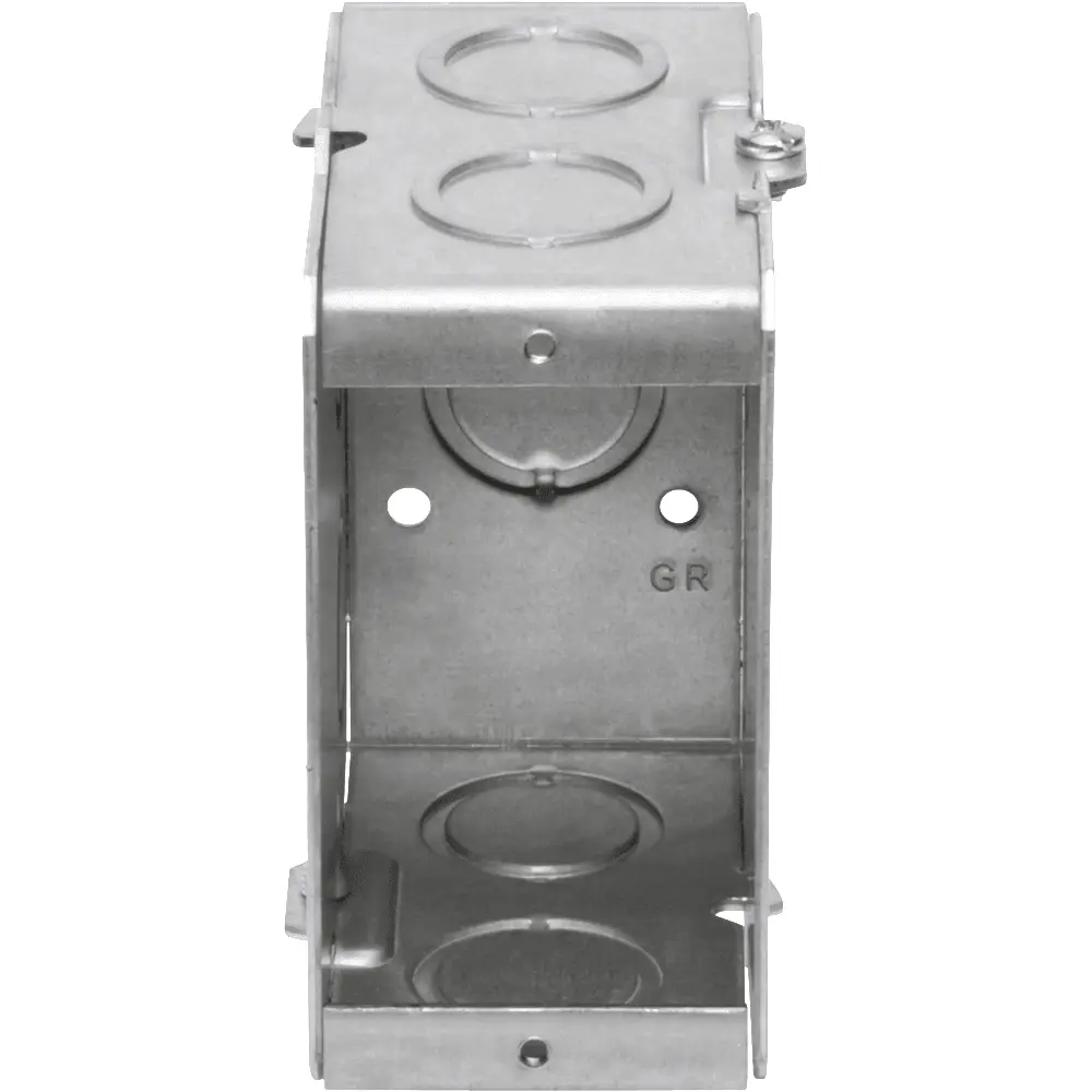 3-1/2" Deep Single-Gang Masonry Box, Gangable