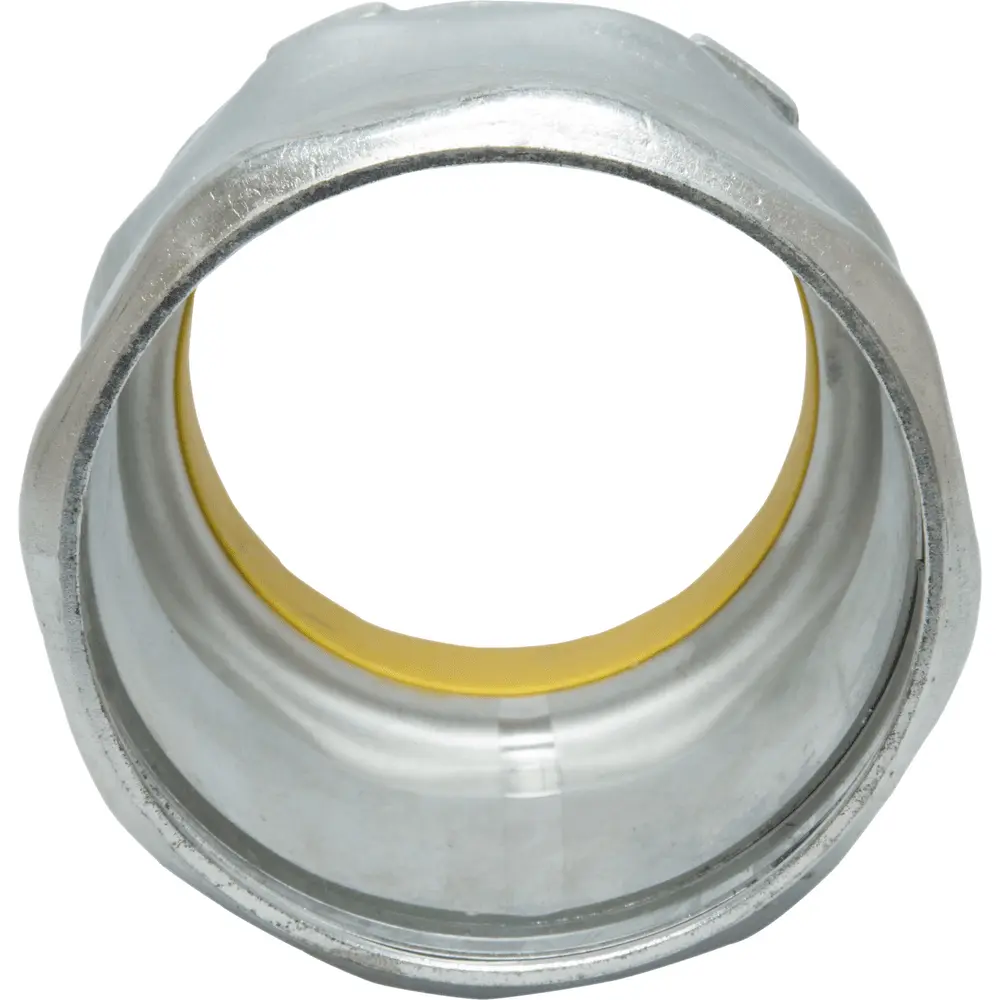 3-1/2" EMT Steel Compression Connector w/ Insulated Throat 1 3-1/2" EMT Steel Compression Connector w/ Insulated Throat