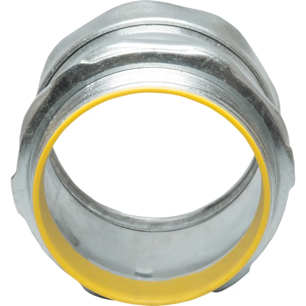 3-1/2" EMT Steel Compression Connector w/ Insulated Throat 2 3-1/2" EMT Steel Compression Connector w/ Insulated Throat