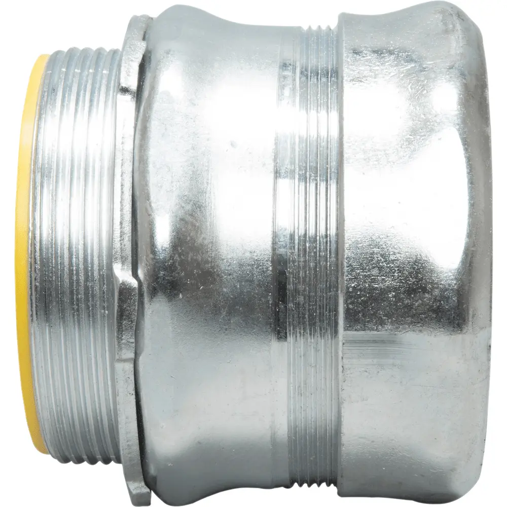 3-1/2" EMT Steel Compression Connector w/ Insulated Throat 3 3-1/2" EMT Steel Compression Connector w/ Insulated Throat