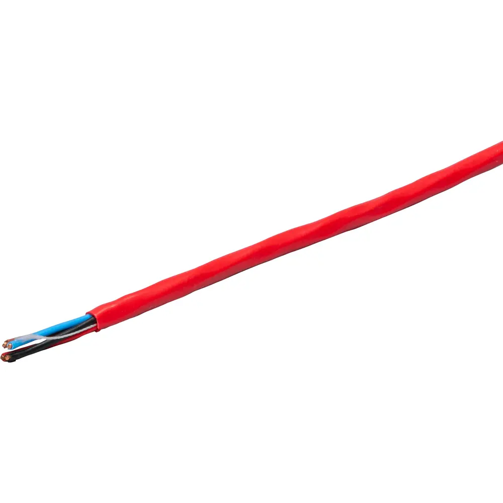 1000' Red, 18 AWG, Stranded, 2 Pair, Unshielded Plenum CMR Fire Alarm Cable, Copper