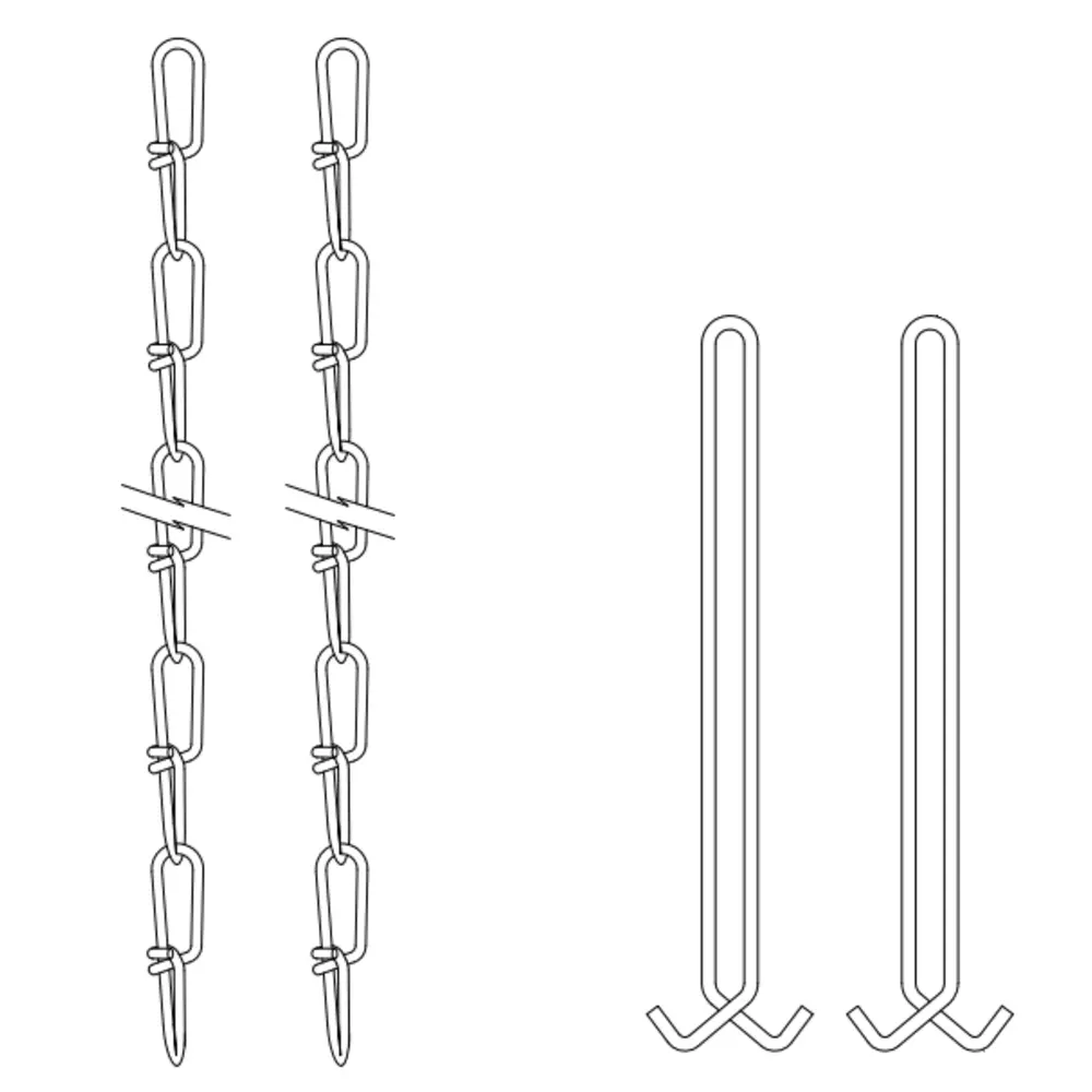 36 in. Chain Hanger Set