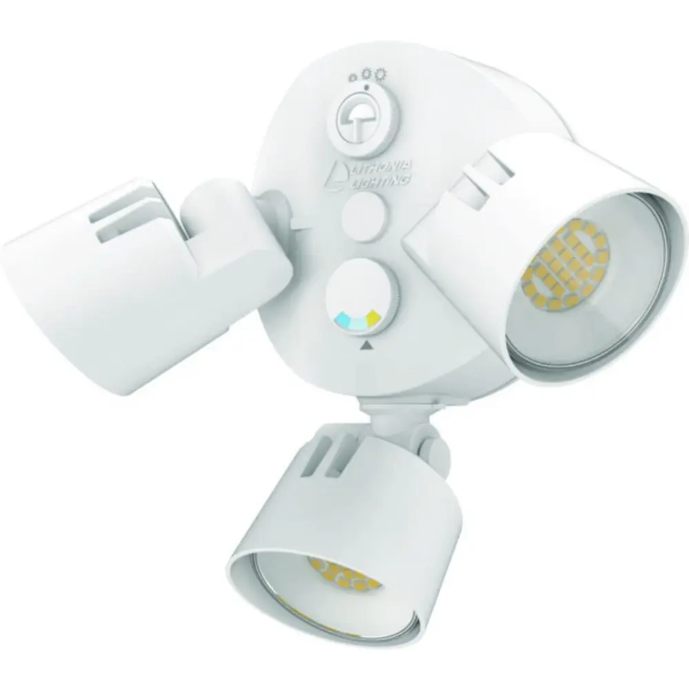 3-Head LED Security Floodlight, Adjustable Lumen, Switchable, 120 VAC, White